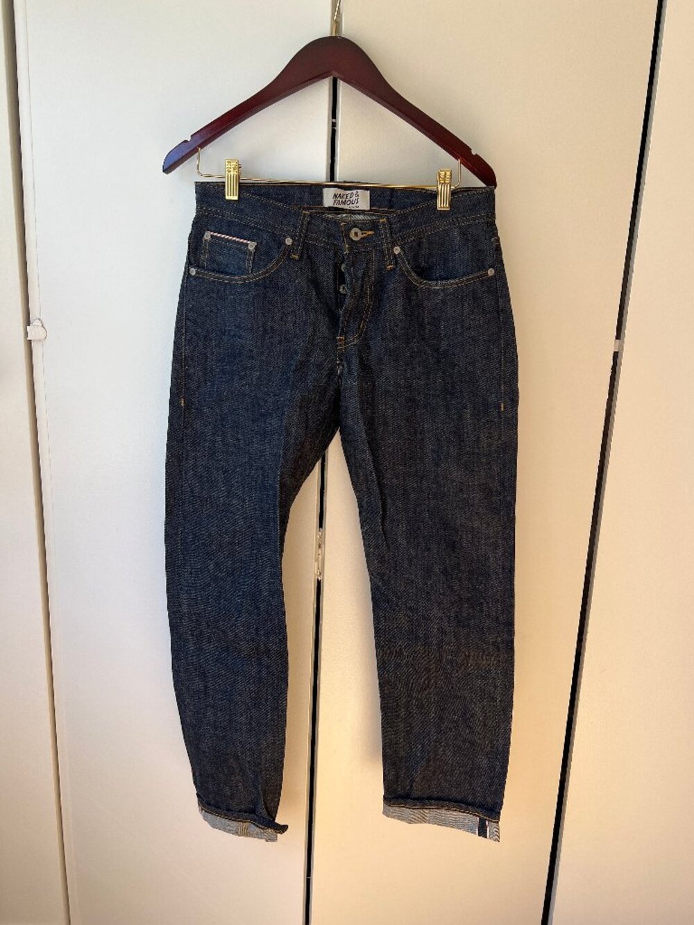 Naked & Famous Natural Indigo Unsanforized Selvedge Jeans — Men’s 30